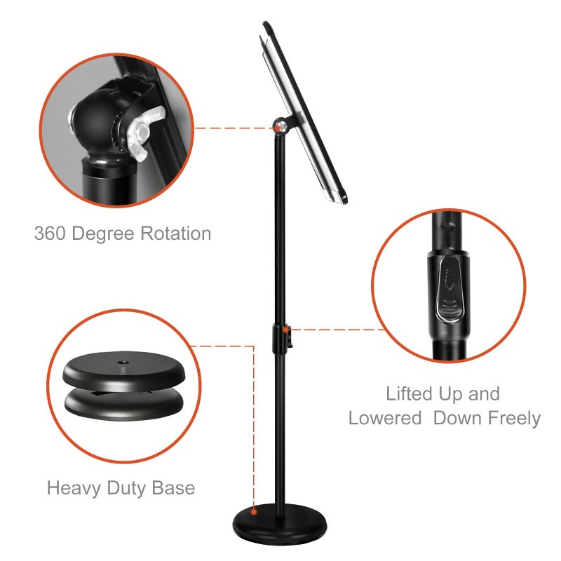 SCZS Sign Stand Adjustable Pedestal Sign Holder Stand, Poster Stand Aluminum Snap Open Frame for 8.5X11 Inches with Heavy Round Base, Both Vertical and Horizontal Sign Displayed (8.5x11inches(2pack)) - Image 5